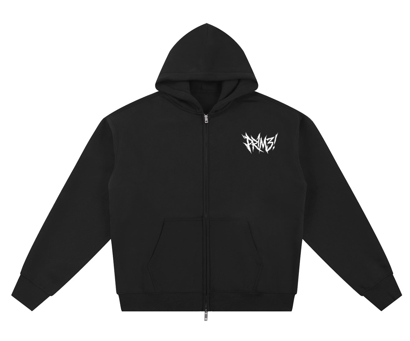 BLACK PR1M3! ZIP HOODIE